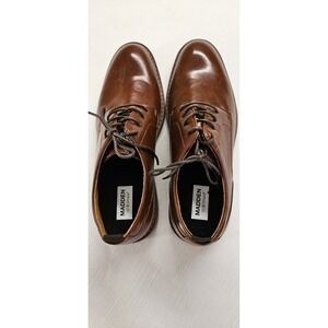 Madden Mens Ortholite Cognac Brown Derby Dress Shoes Size 8.5 Lace Up Business